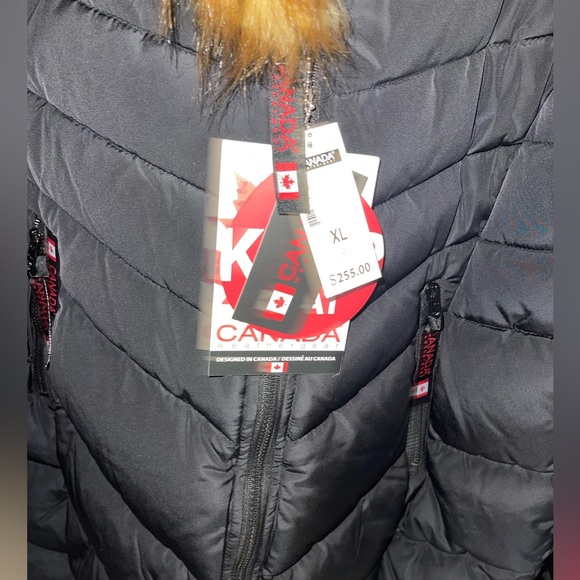 NEW Canada Weather Gear, Black & Natural Faux-Fur Parka,  XL - Picture 8 of 12